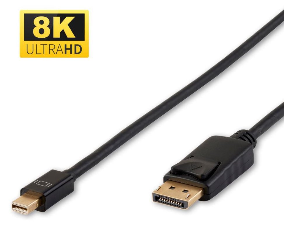 MicroConnect DP-MMG-100MBV1.4 - 1 m - Mini DisplayPort - DisplayPort - Männlich - Männlich - Gold von LumaTech