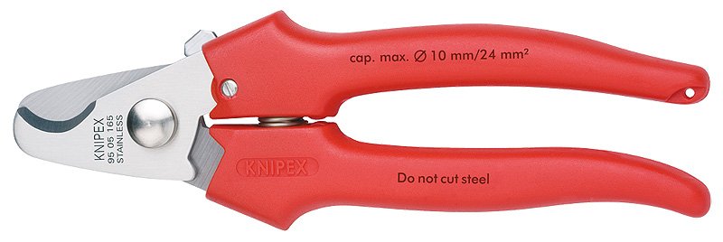 KNIPEX 95 05 165 - Kunststoff - Edelstahl - Rot - Edelstahl - 165 mm - 111 g