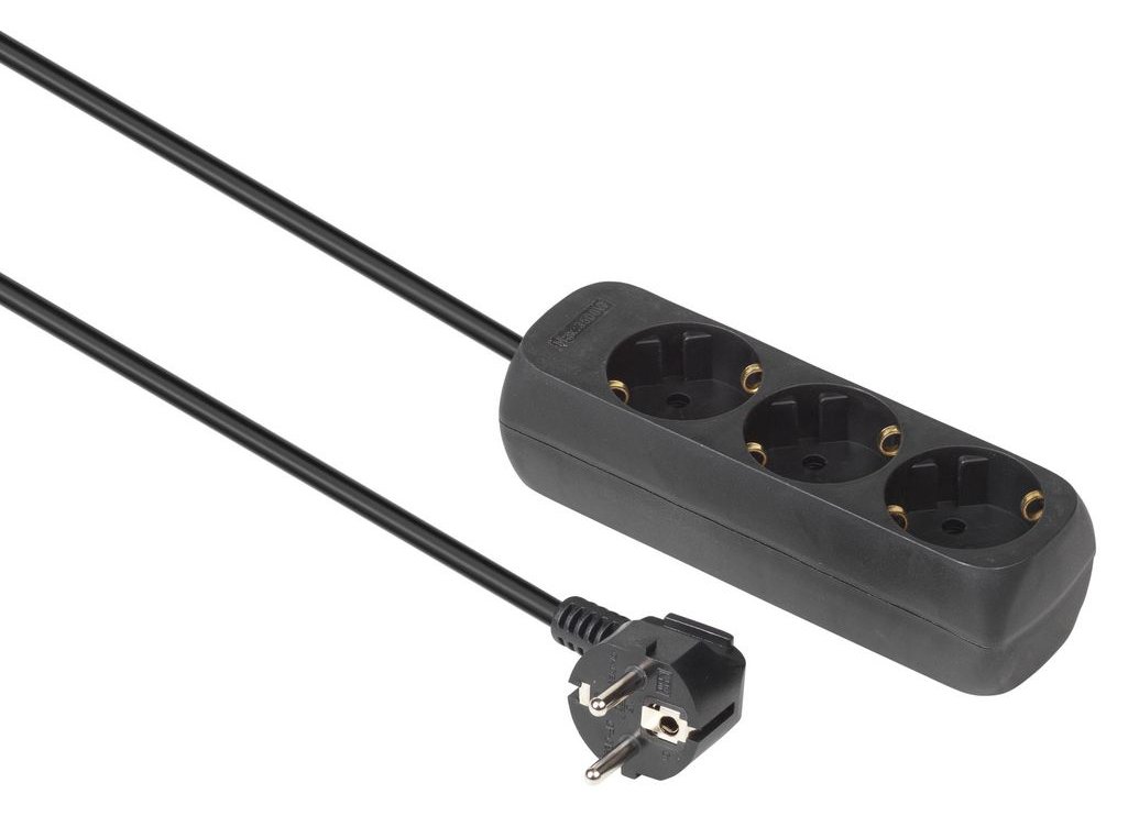 MicroConnect GRU0035B - 5 m - Drinnen - Typ F - Typ F - Gerade - Schwarz
