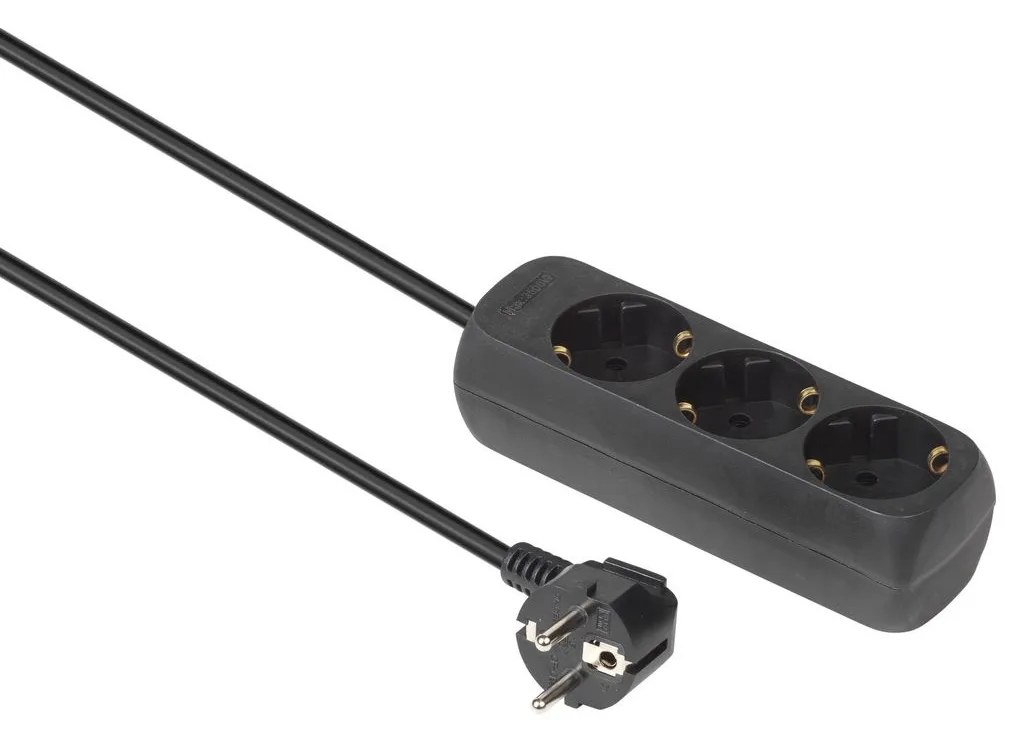 MicroConnect GRU0035B - 5 m - Drinnen - Typ F - Typ F - Gerade - Schwarz, Ansicht 2