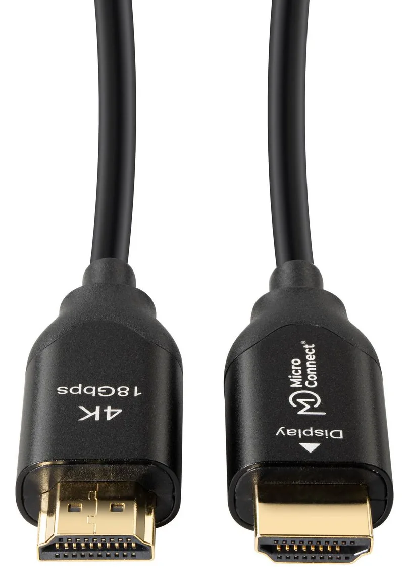 MicroConnect HDM191910V2.0OP, 10 M, HDMI TYP A (STANDARD), HDMI TYP A (STANDARD), 18 GBIT/S, SCHWARZ, Ansicht 2