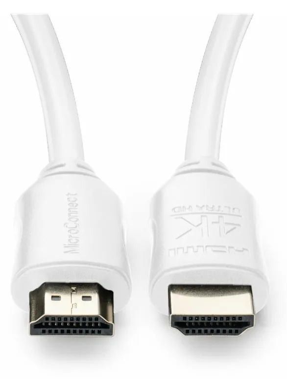 MicroConnect HDMI cable 4K white - Kabel - Digital/Display/Video, Ansicht 2