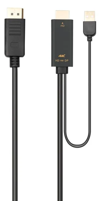 MicroConnect HDMI-DP-CON1 - 1 m - HDMI Typ A (Standard) - DisplayPort - Männlich - Männlich - Gerade, Ansicht 2