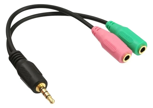 MicroConnect Headsetadapter - 4-poliger Mini-Stecker männlich zu mini-phone stereo 3.5 mm, Mini-Stecker weiblich, Ansicht 2