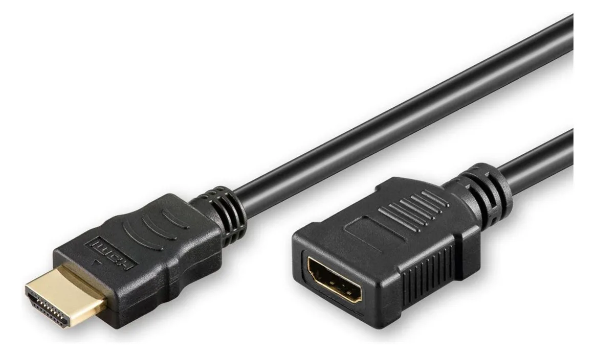 MicroConnect High Speed - HDMI-Verlängerungskabel - HDMI männlich zu HDMI weiblich - 50 cm - unterstützt 4K 60 Hz, Ansicht 2