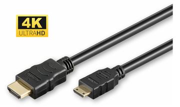 MicroConnect Highspeed - HDMI-Kabel mit Ethernet - 19 pin mini HDMI Type C männlich zu HDMI männlich - 5 m - Schwarz von LumaTech