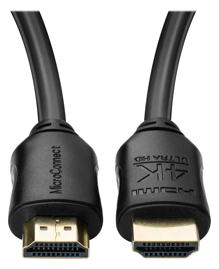 MicroConnect Highspeed - HDMI-Kabel mit Ethernet - HDMI männlich zu HDMI männlich - 1.5 m - Dreifachisolierung - Schwarz, Ansicht 2