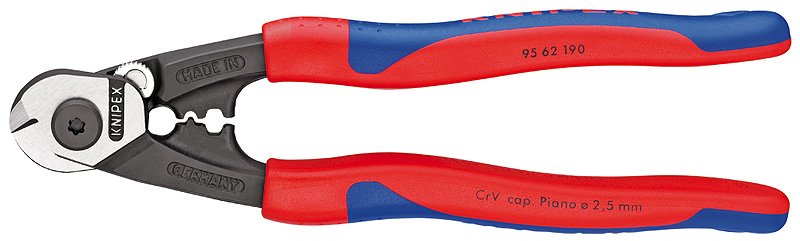 KNIPEX 9562190 - Blau - Rot - Chrom-Vanadium-Stahl - Schwarz - Blau - Rot - 314 g