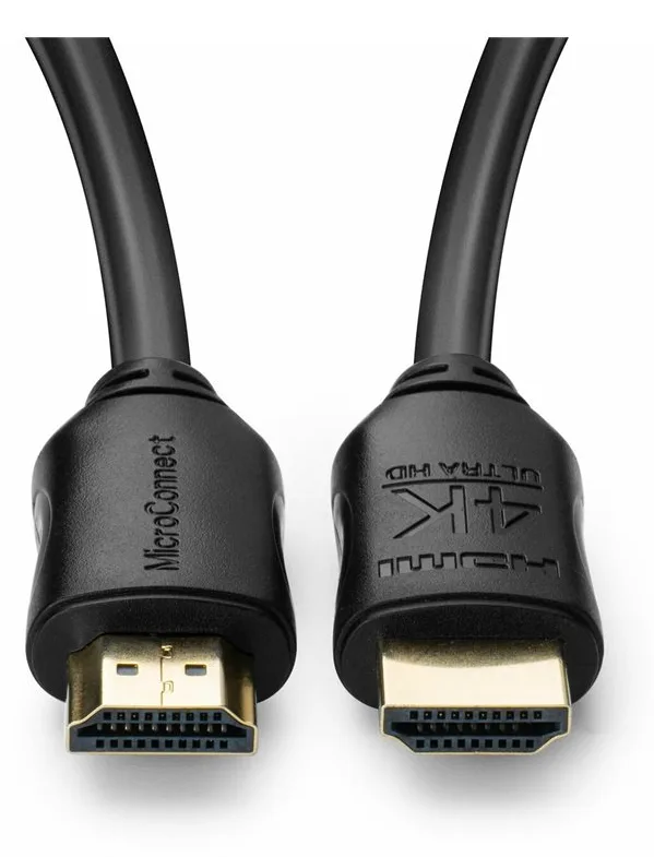 MicroConnect Highspeed - HDMI-Kabel mit Ethernet - HDMI männlich zu HDMI männlich - 4 m - Dreifachisolierung - Schwarz, Ansicht 2