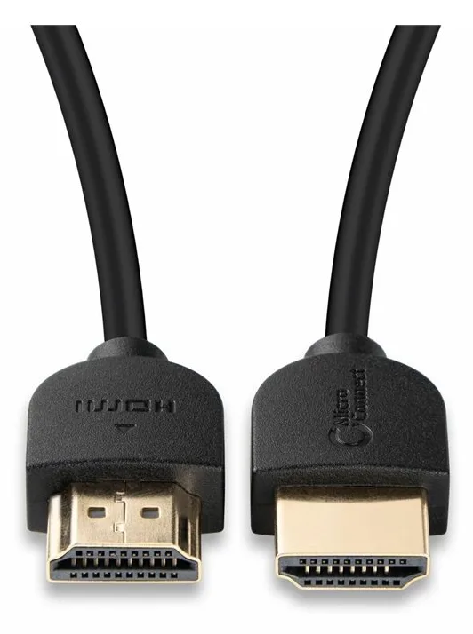 MicroConnect Highspeed - HDMI-Kabel mit Ethernet - HDMI männlich zu HDMI männlich - 50 cm - Schwarz, Ansicht 2