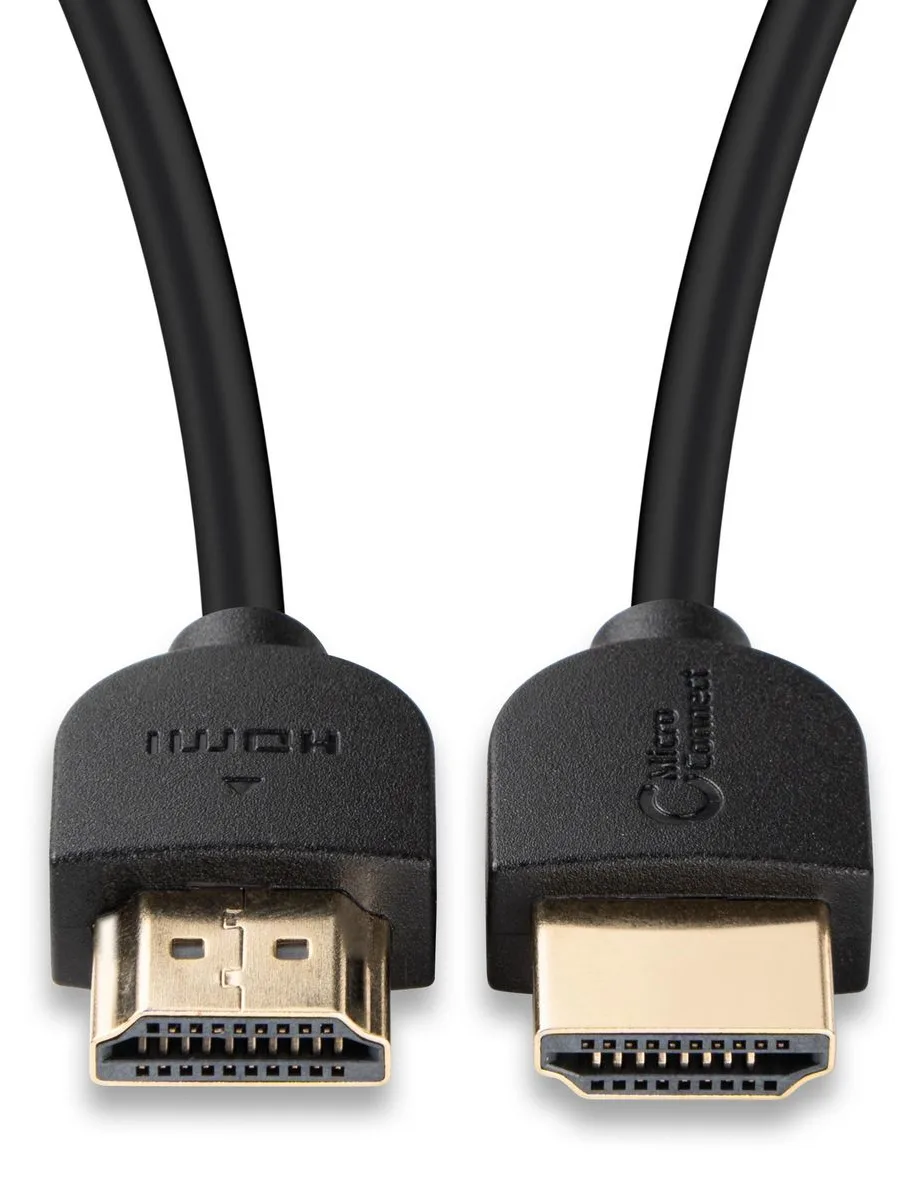 MicroConnect Highspeed - HDMI-Kabel mit Ethernet - HDMI männlich zu HDMI männlich - 50 cm - Schwarz, Ansicht 3