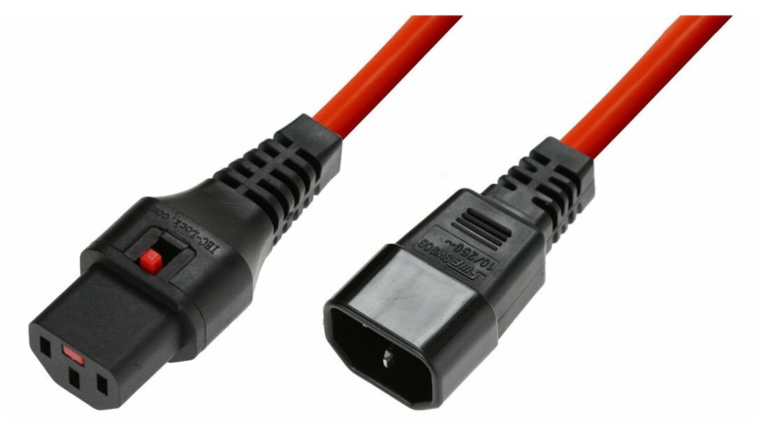 MicroConnect IEC Lock C13 to C14 1.5m (MC-C13C14LOCK-1.5M) - 1,5 m