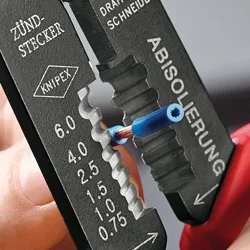 KNIPEX 97 21 215 C - Diagonale Zange - Metall - Kunststoff - Blau - Rot - 230 mm - 222 g, Ansicht 3