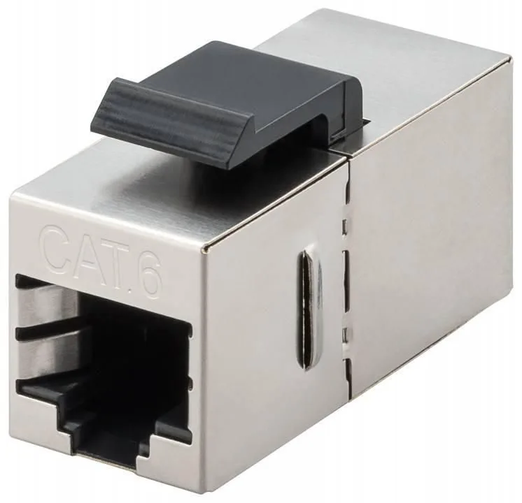 MicroConnect KEYSTONE-11 - Flach - Schwarz - Silber - 2x RJ-45 - Weiblich - Metall, Ansicht 2