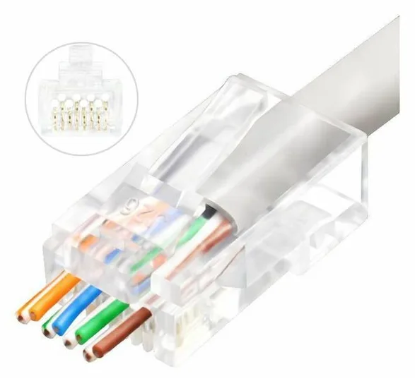 MicroConnect KON505-50EZ - RJ-45 - Transparent - Kunststoff - Cat6 - Kupfer - Kupferlegierung, Ansicht 2