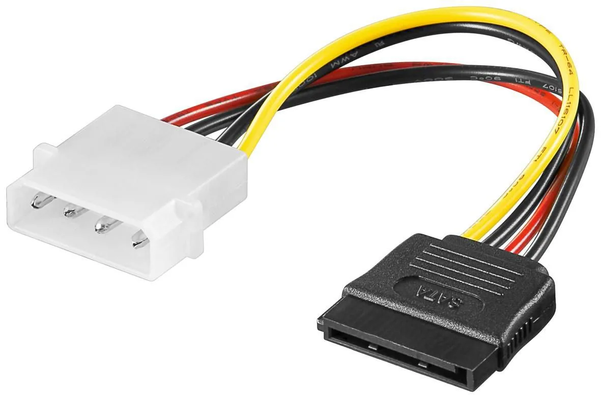 MicroConnect Molex 4pin/SATA 15pin 0.2m 0.2m Internes Stromkabel, Ansicht 2