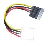 MicroConnect Molex 4pin/SATA 15pin 0.2m 0.2m Internes Stromkabel, Ansicht 3