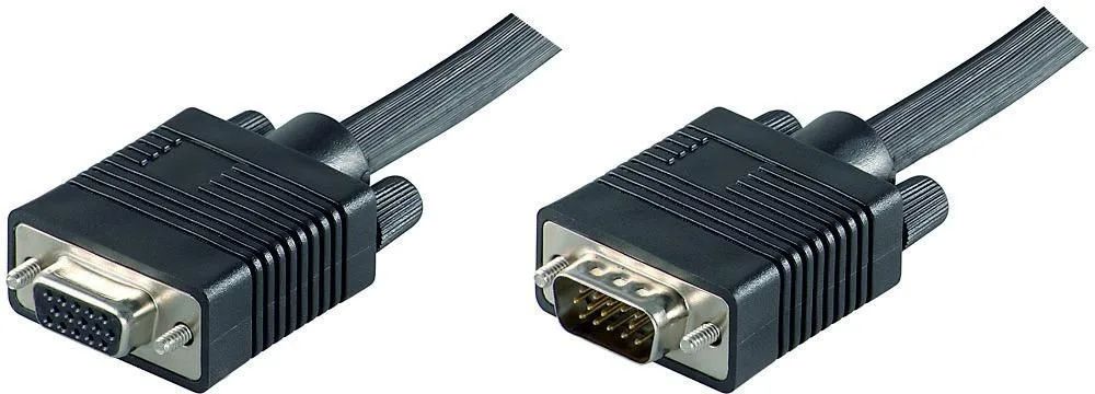 MicroConnect MONGH2B 2m VGA (D-Sub) VGA (D-Sub) Schwarz VGA-Kabel, Ansicht 2