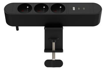 MicroConnect Multi Desktop Power Socket 3 Ways French 1 x USB-A 2 - Digital/Daten von LumaTech