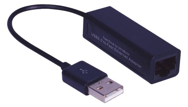 MicroConnect Netzwerkadapter - USB 2.0 - 10Mb LAN - Schwarz