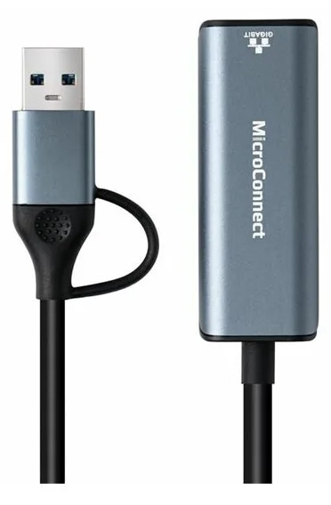 MicroConnect Netzwerkadapter - USB-C - Gigabit Ethernet x 1, Ansicht 2