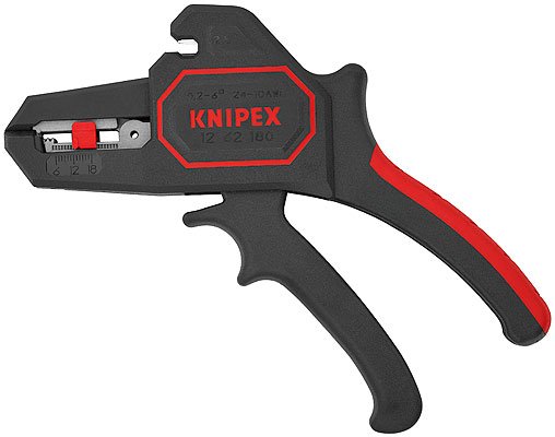 KNIPEX Abisolierzange 12 62 180 - Selbsteinstellende Abisolierzange 180 mm