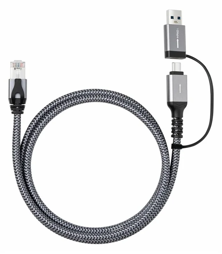 MicroConnect Netzwerkkabel - RJ-45 (M) zu USB Typ A, 24 pin USB-C, Ansicht 3