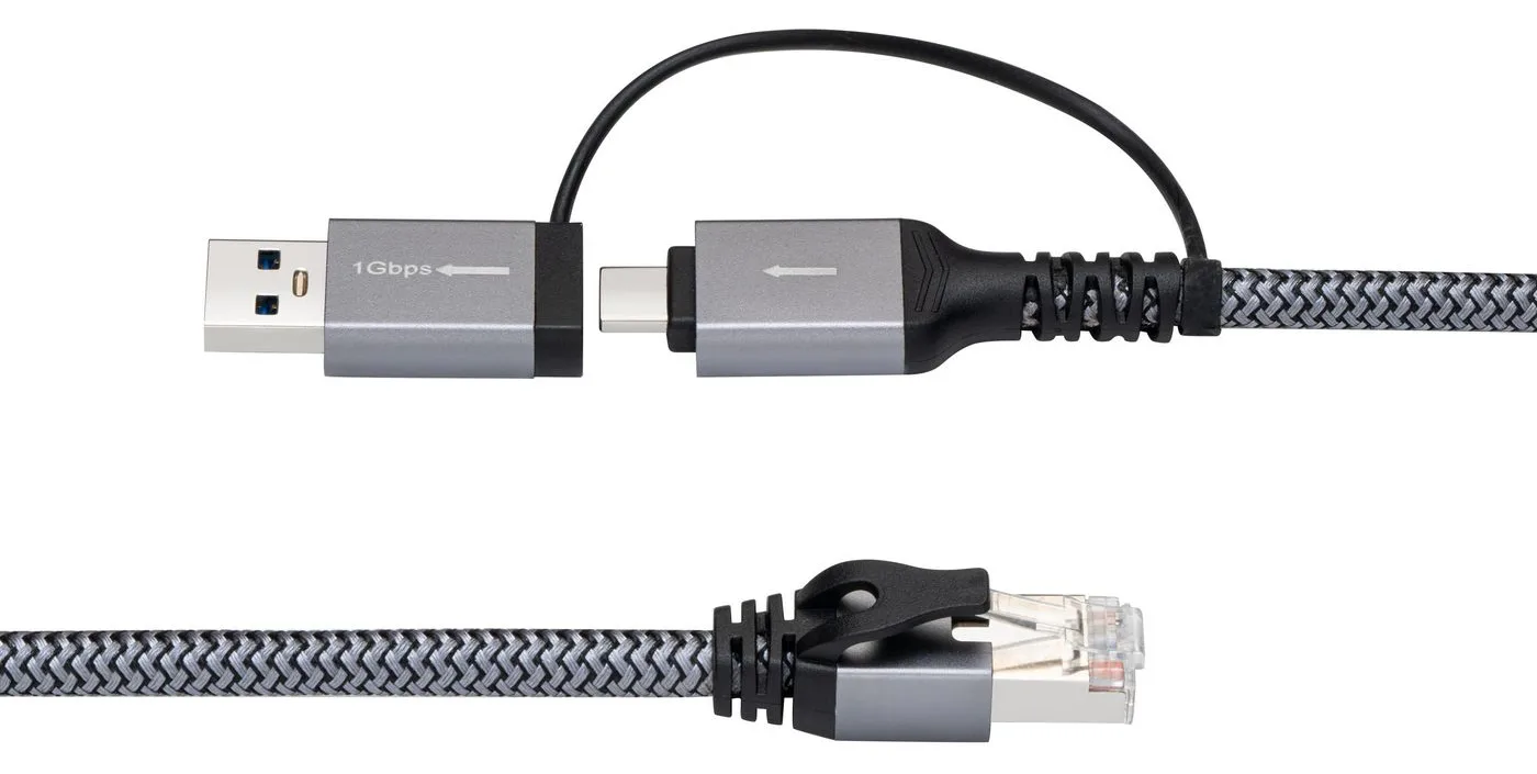 MicroConnect Netzwerkkabel - RJ-45 (M) zu USB Typ A, 24 pin USB-C, Ansicht 4