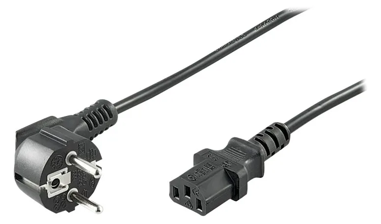 MicroConnect PE010410 Schwarz 1m CEE7/7 C13-Koppler Stromkabel, Ansicht 3
