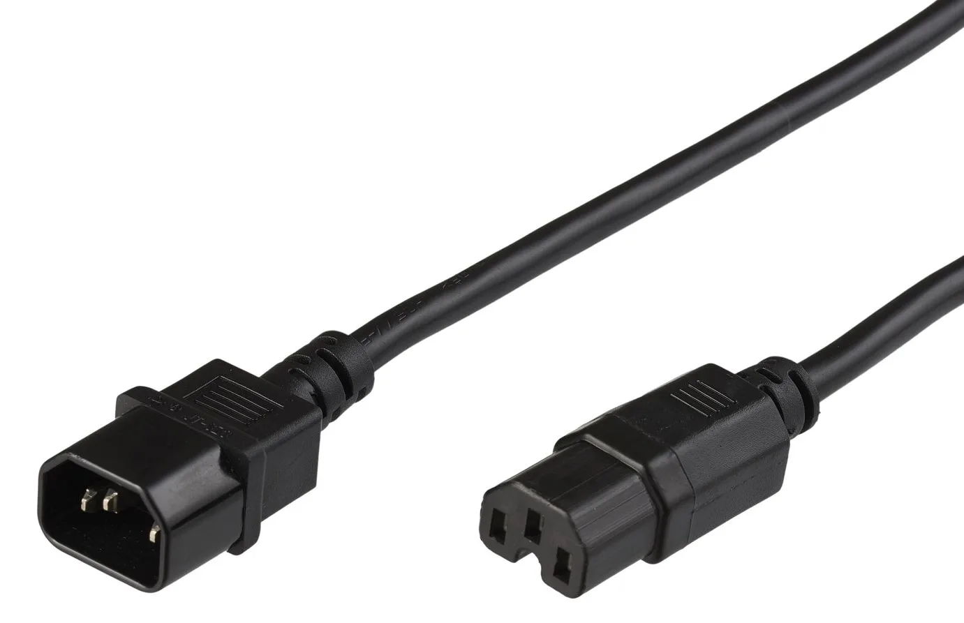 MicroConnect PE011405 0.5m C14-Koppler C15-Koppler Schwarz Stromkabel, Ansicht 2