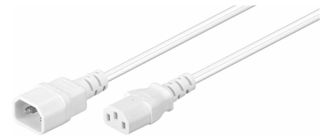 MicroConnect PE040630W Weiß 3m C14-Koppler C13-Koppler Stromkabel