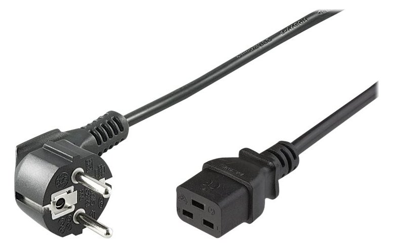 MicroConnect PE07719005 - 0,5 m - CEE7/7 - C19-Koppler - H05VV-F - 250 V - 16 A