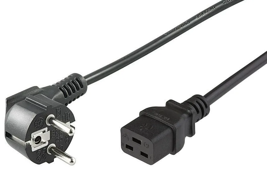 MicroConnect PE07719005 - 0,5 m - CEE7/7 - C19-Koppler - H05VV-F - 250 V - 16 A, Ansicht 2