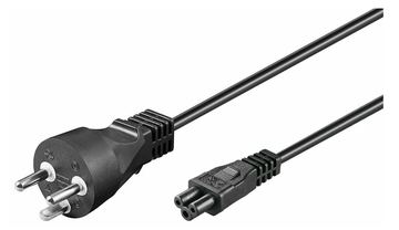 MicroConnect PE120805 - 0,5 m - Male connector / Male connector - Netzstecker Typ K - C5-Koppler - Schwarz von LumaTech