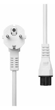 MicroConnect Power Cord CEE 7/7 - C5 White Angled Schuko White - Kabel - Strom/Netzteil von LumaTech