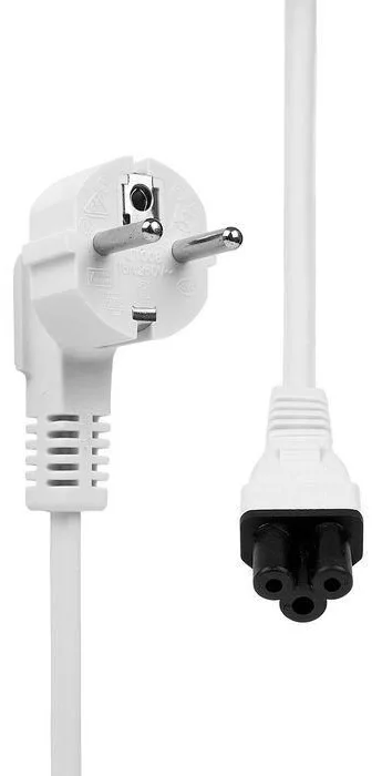 MicroConnect Power Cord CEE 7/7 - C5 White Angled Schuko White - Kabel - Strom/Netzteil, Ansicht 4