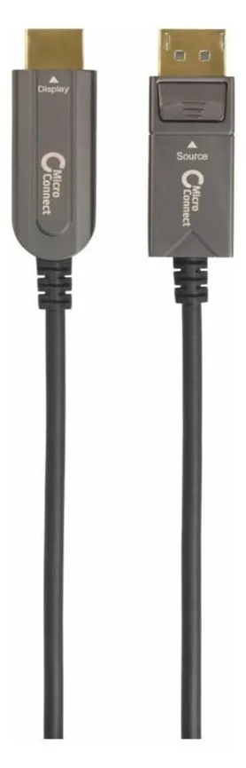 MicroConnect Premium - Adapterkabel - DisplayPort männlich zu HDMI männlich - 10 m - Hybrid Kupfer/Kohlefaser - Schwarz, Ansicht 4