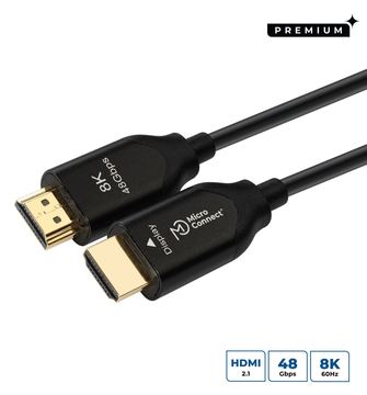 MicroConnect Premium - HDMI-Kabel mit Ethernet - HDMI männlich zu HDMI männlich - 10 m - Kupfer/Kohlefaser - Schwarz von LumaTech