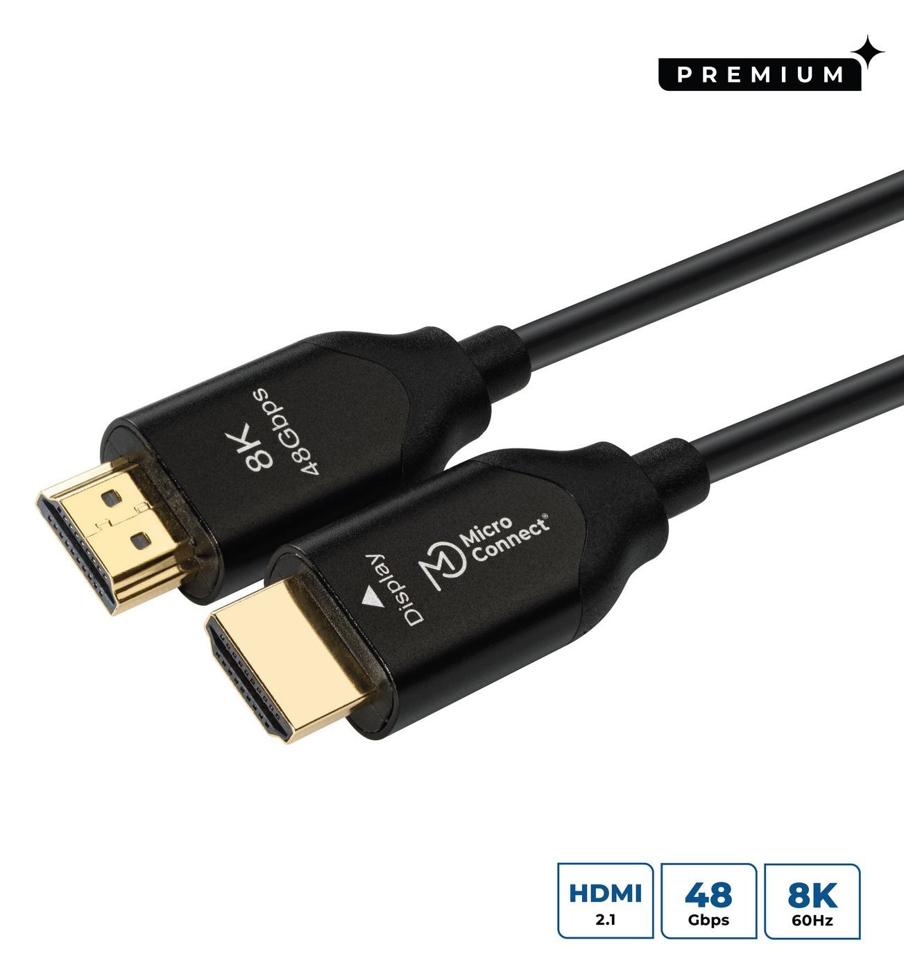 MicroConnect Premium - HDMI-Kabel mit Ethernet - HDMI männlich zu HDMI männlich - 10 m - Kupfer/Kohlefaser - Schwarz