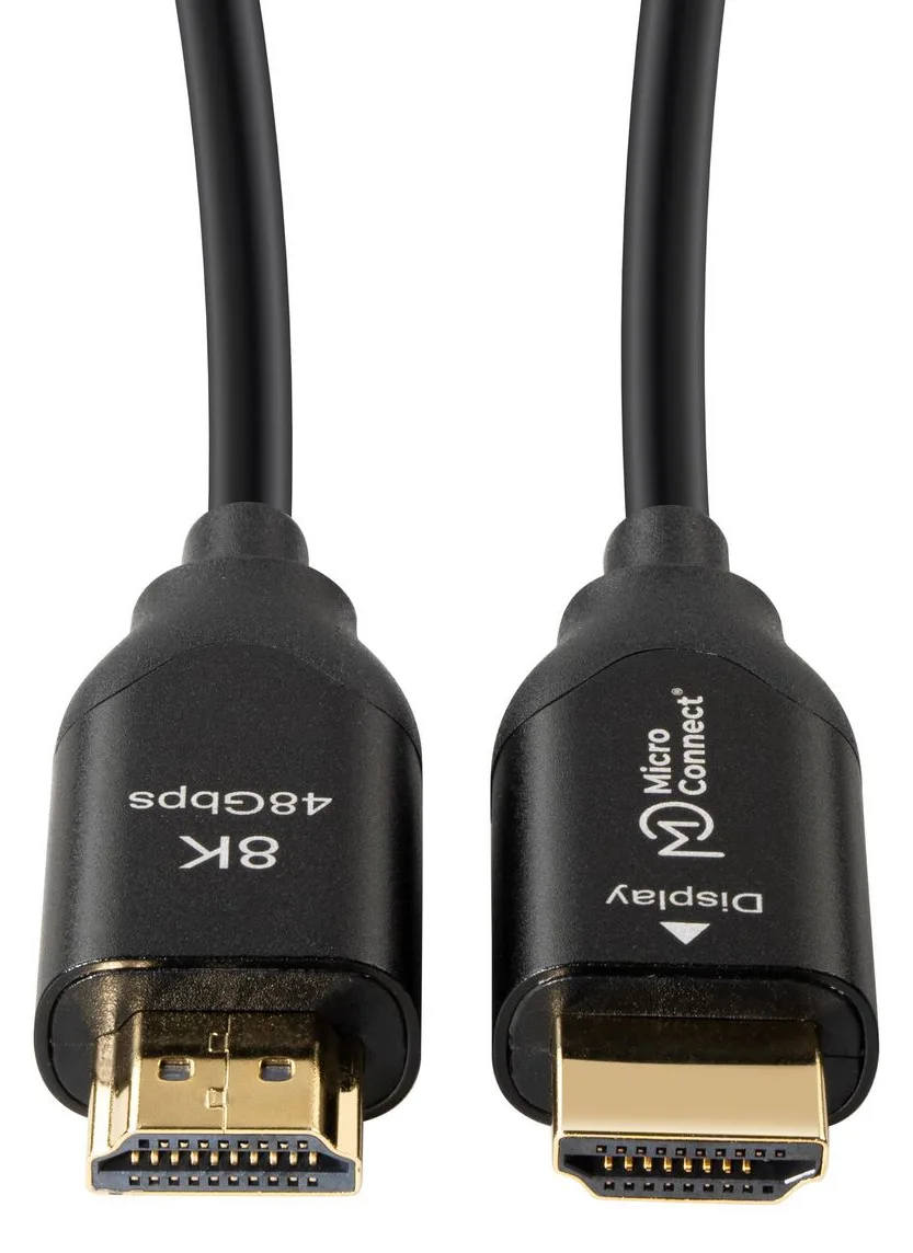 MicroConnect Premium - HDMI-Kabel mit Ethernet - HDMI männlich zu HDMI männlich - 15 m - Kupfer/Kohlefaser - Schwarz, Ansicht 2