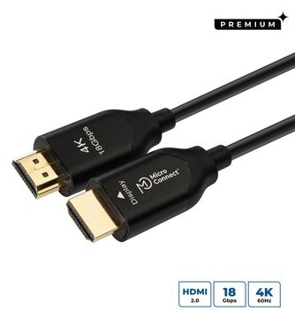 MicroConnect Premium - HDMI-Kabel mit Ethernet - HDMI männlich zu HDMI männlich - 25 m - Kupfer/Kohlefaser - Schwarz von LumaTech