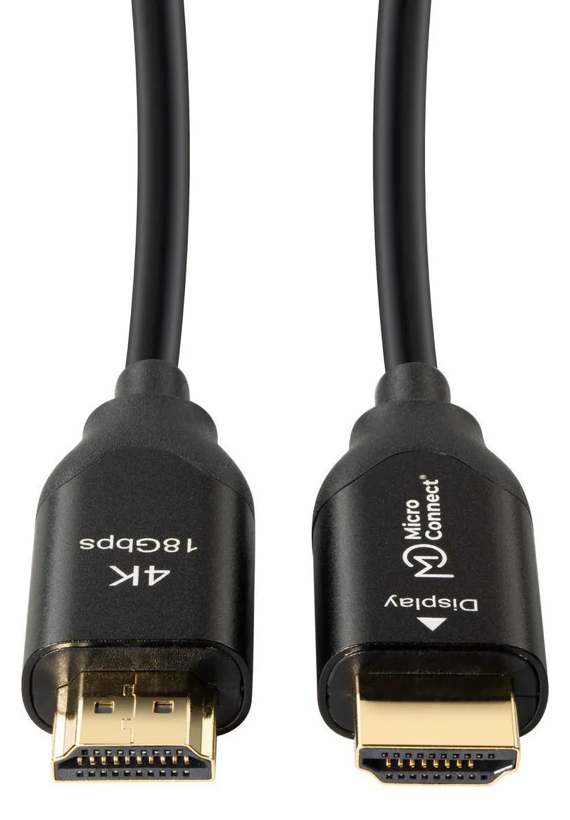 MicroConnect Premium - HDMI-Kabel mit Ethernet - HDMI männlich zu HDMI männlich - 25 m - Kupfer/Kohlefaser - Schwarz, Ansicht 2