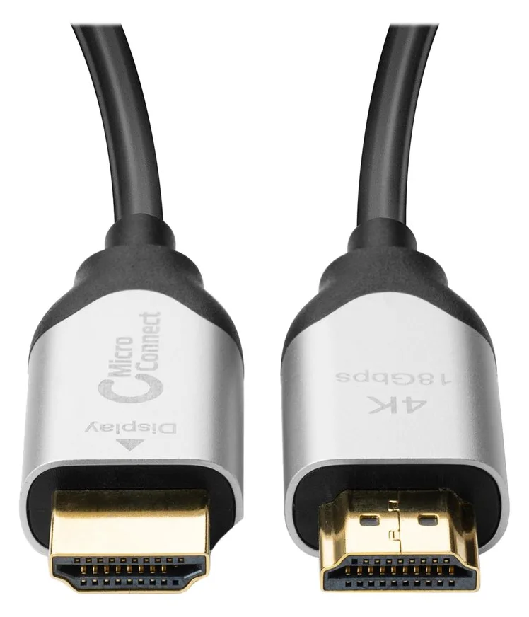 MicroConnect Premium - HDMI-Kabel mit Ethernet - HDMI männlich zu HDMI männlich - 50 m - Kupfer/Kohlefaser - Schwarz, Ansicht 3