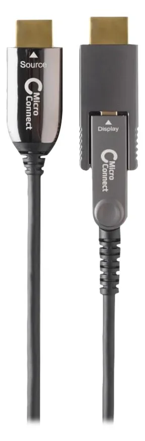 MicroConnect Premium - Kit HDMI-Kabel mit Ethernet - 40 m - Hybrid Kupfer/Kohlefaser - Schwarz - HAOC-Kabel, Ansicht 2