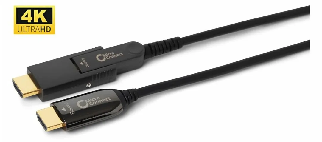 MicroConnect Premium - Kit HDMI-Kabel mit Ethernet - 40 m - Hybrid Kupfer/Kohlefaser - Schwarz - HAOC-Kabel, Ansicht 3