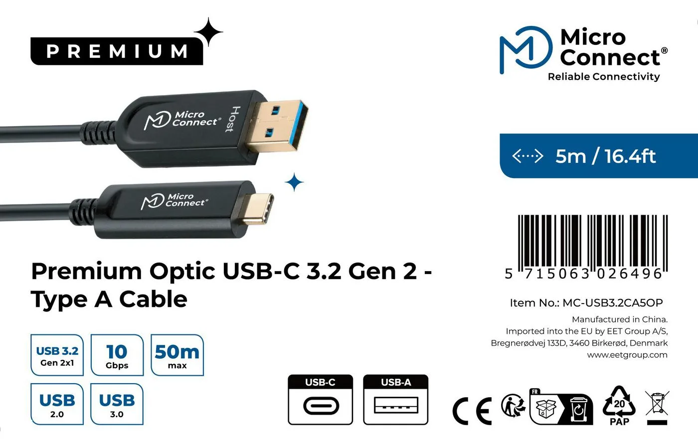 MicroConnect Premium - USB-Kabel - 24 pin USB-C (M), Ansicht 4