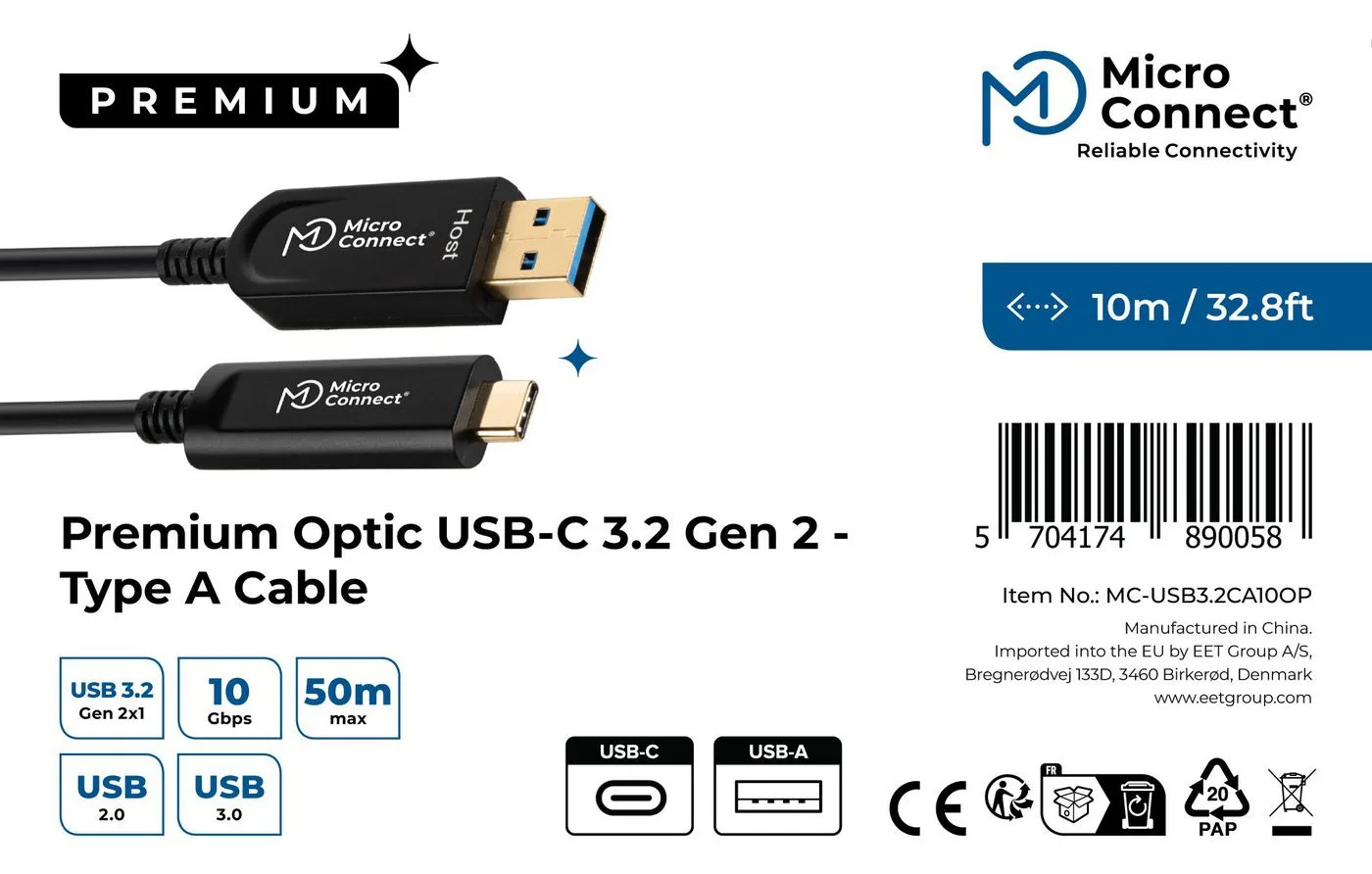 MicroConnect Premium - USB-Kabel - 24 pin USB-C (M), Ansicht 4