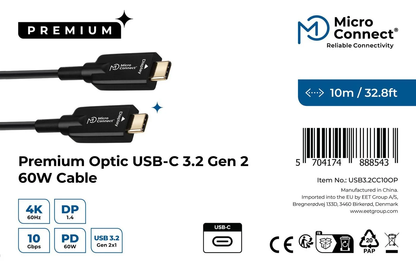 MicroConnect Premium - USB-Kabel - 24 pin USB-C (M), Ansicht 4