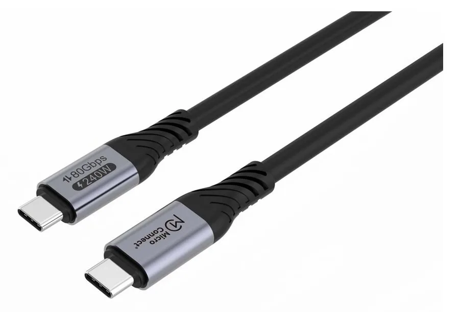 MicroConnect Premium USB4 Gen 4 USB-C cable 80Gbps 240W - Kabel - Digital/Daten, Ansicht 2