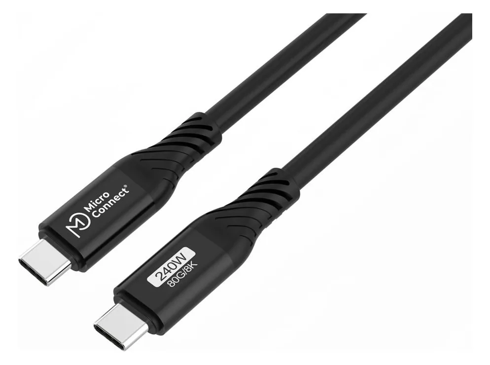 MicroConnect Premium USB4 Gen 4 USB-C cable 80Gbps 240W - Kabel - Digital/Daten, Ansicht 3